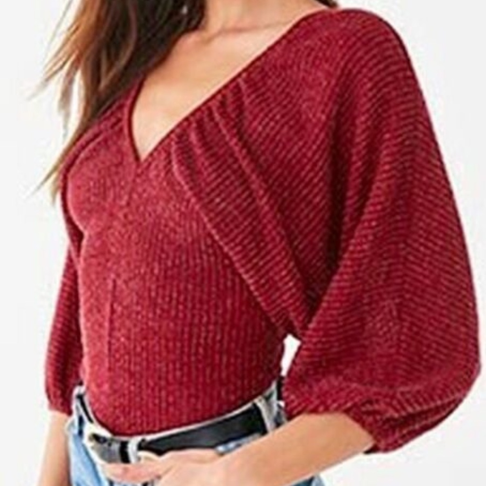LOT of 3 Peasant-Sleeve Self-Tie Top - M/L - Picture 5 of 6